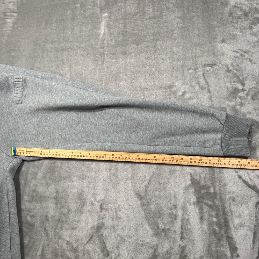 Puma Men's Embossed Fleece Jogger Pant Sweatpants Men's Grey Large Heather - Picture 6 of 9